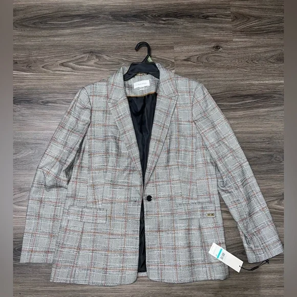 NWT Calvin Klein Women's Blazer Single Button Closure - Picture 2 of 8